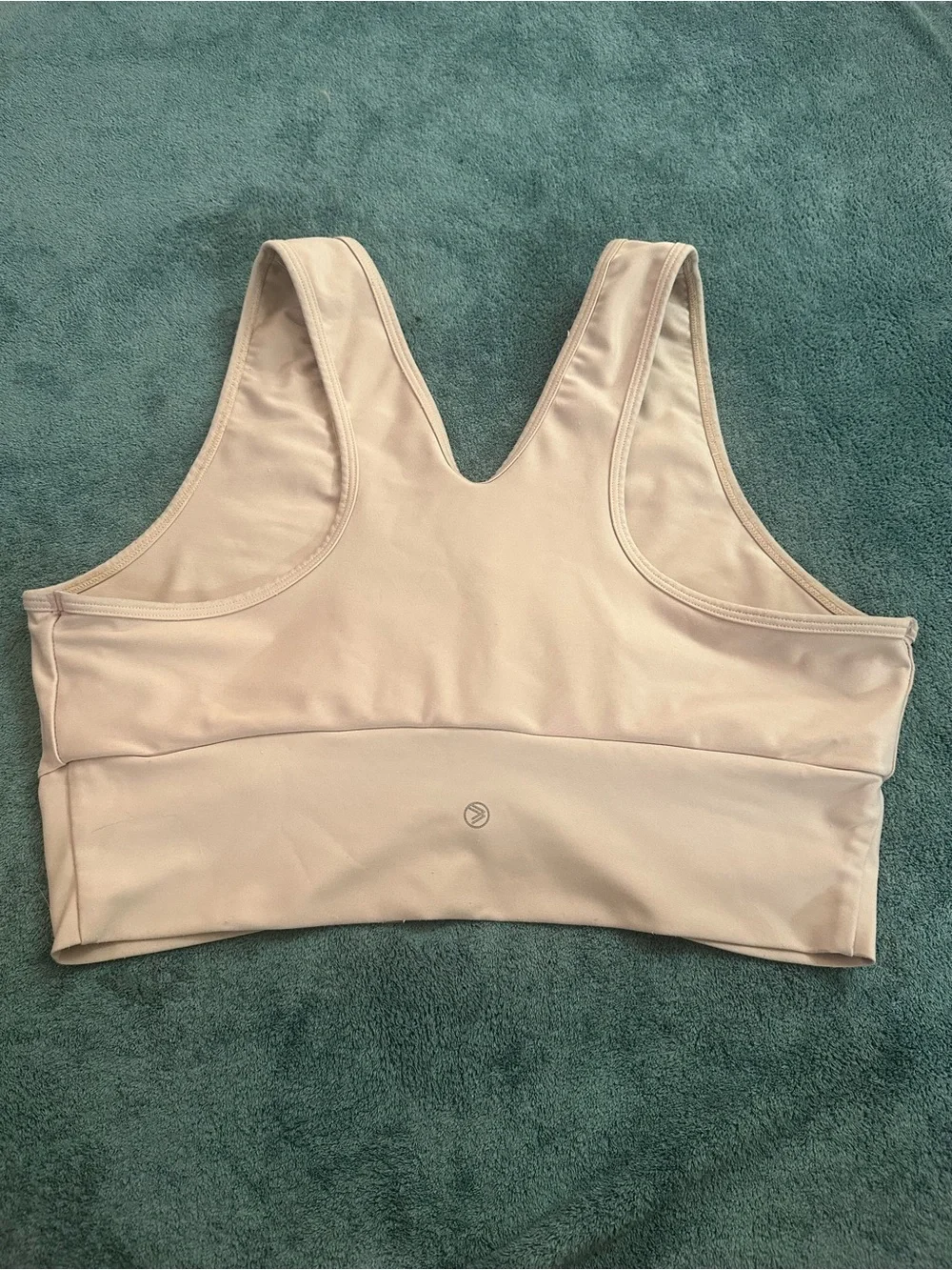 Savvi Julia Bra 2X Blush Pink Ruched Racerback Longline Sports Bra